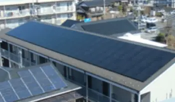 切妻屋根への施工イメージ